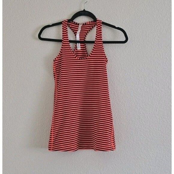 Lululemon Cool Racerback II Tank Top Size 4 Orange Coral - Picture 2 of 6